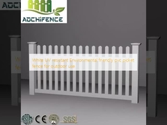 White UV resistant Environmental friendly pvc picket fence for outdoor use