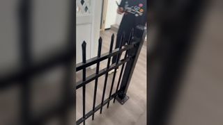 Galvanized steel fence